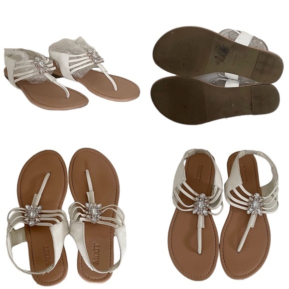 MIXIT Faux Diamond Rhinestone Flat Thong Sandal Women’s 6 - Picture 2 of 10